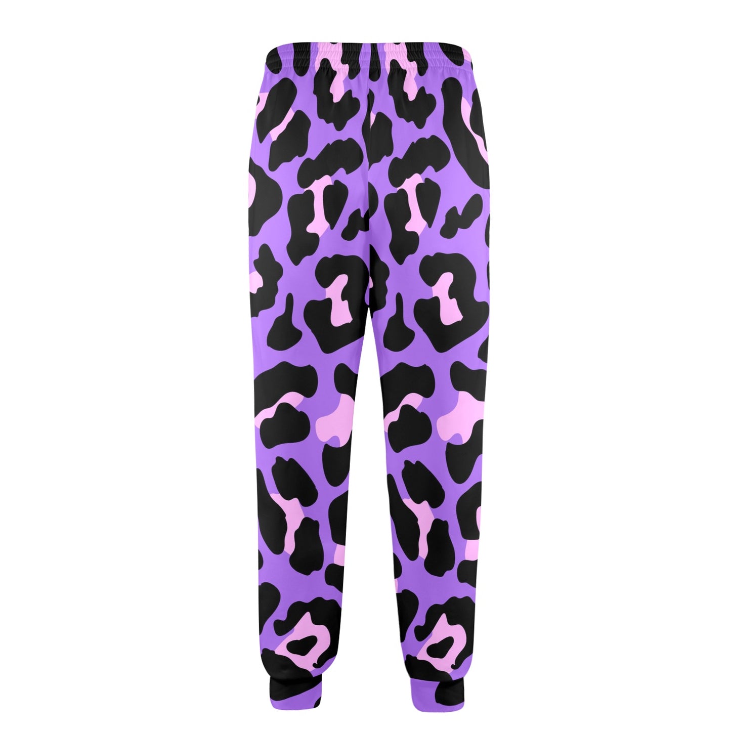 Cheetah Purple Neon Print Pattern Men's Casual Track Pants