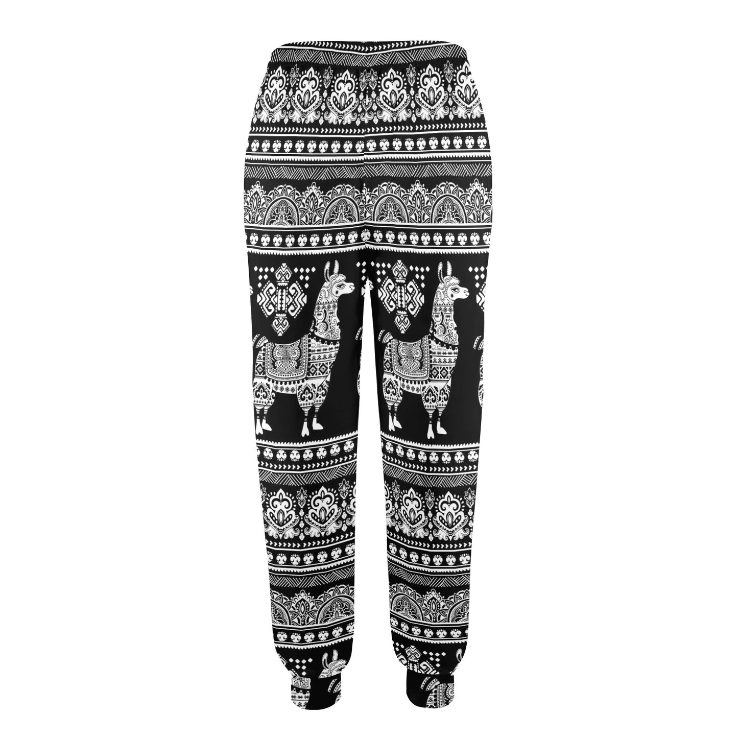 Llama Aztec Style Pattern Print Design 01 Women's Casual Track Pants