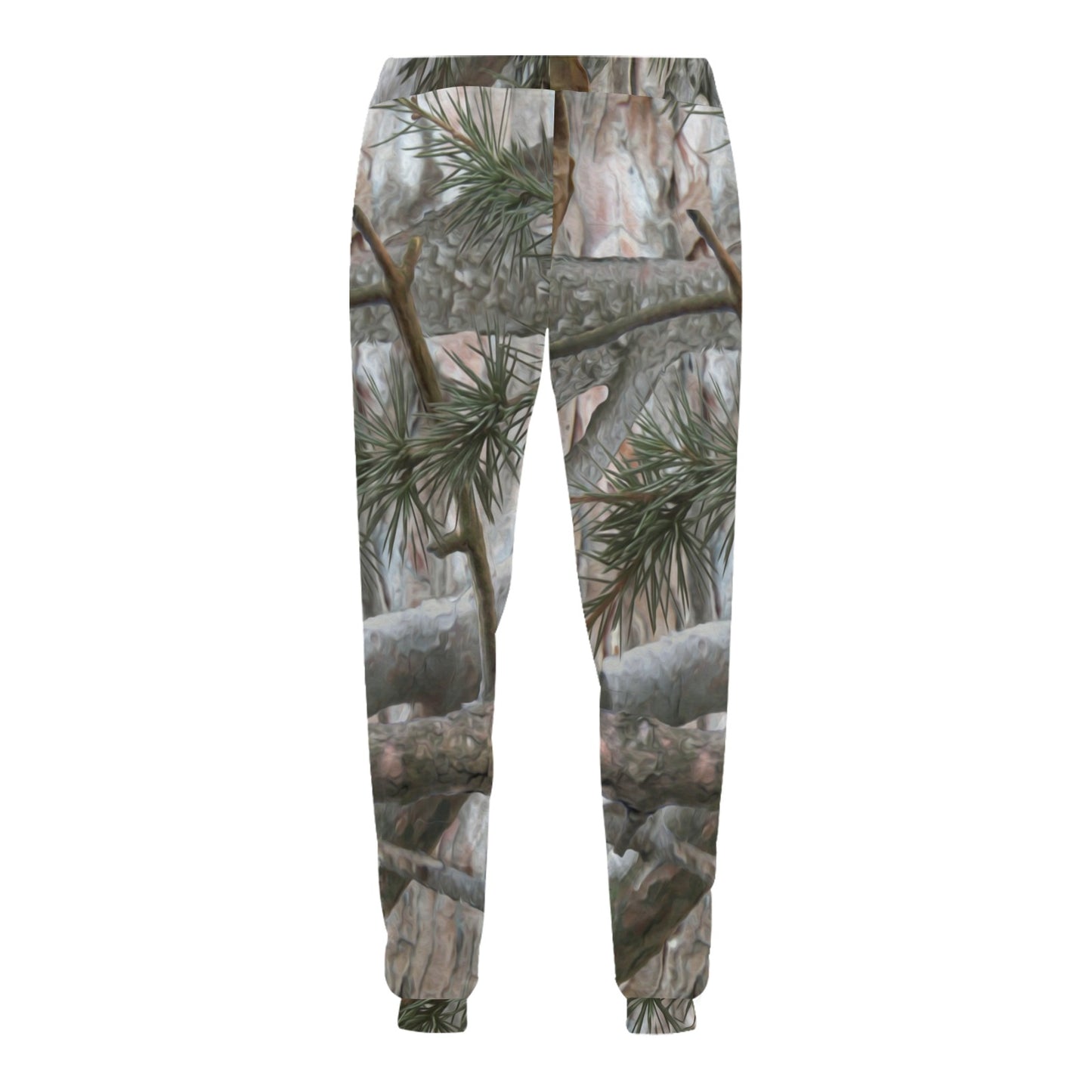 Camo Realistic Tree Forest Pattern Men's Sweatpants