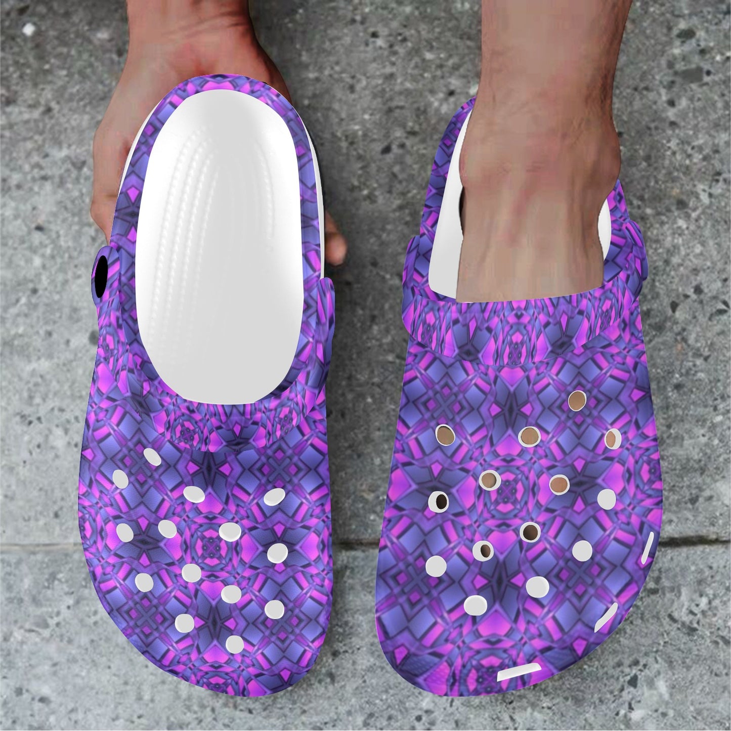 kaleidoscope Pattern Print Design Unisex Clogs Shoes