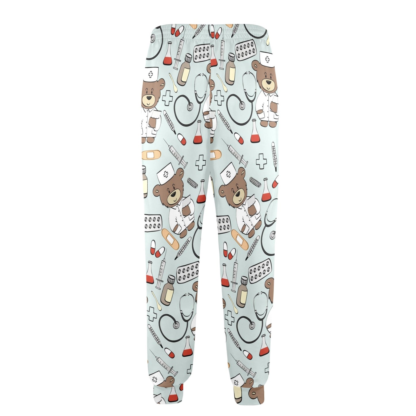 Nurse Bear Pattern Print Design A01 Men's Casual Track Pants