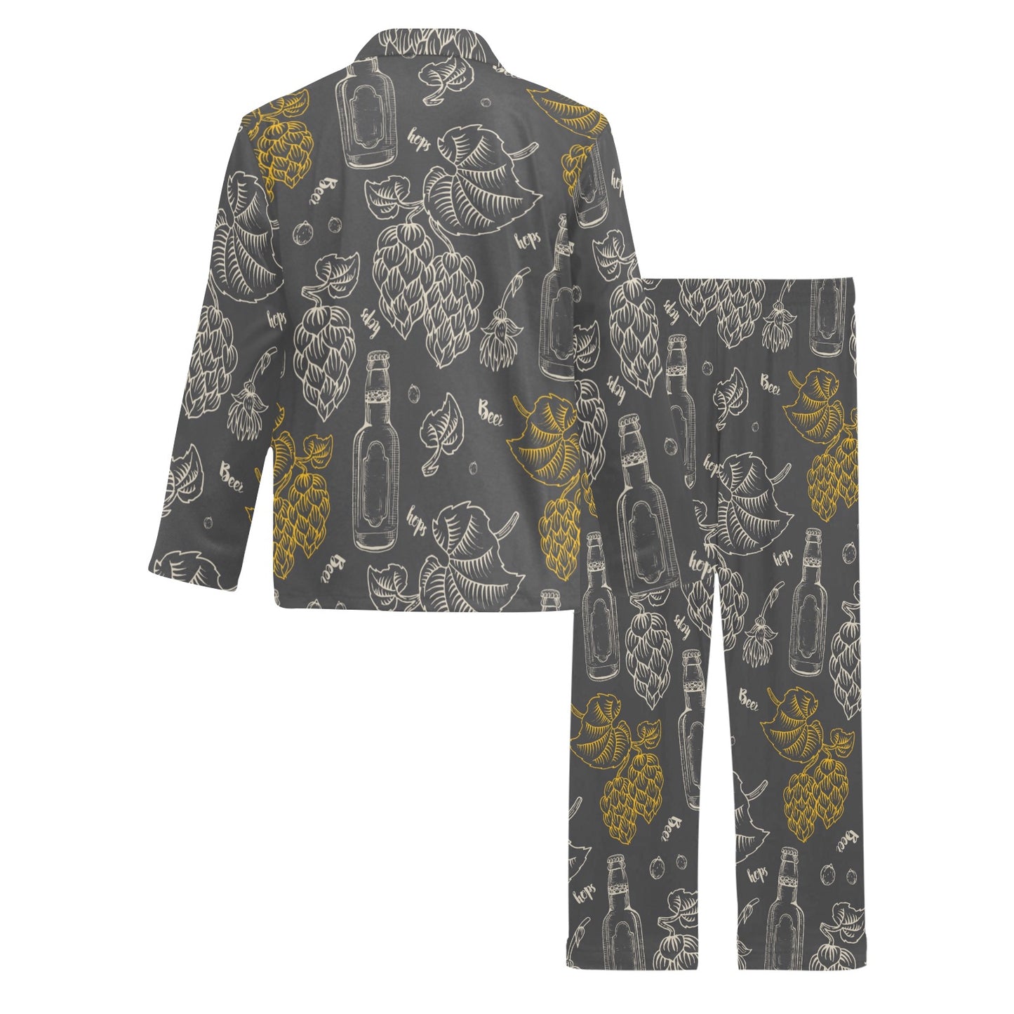 Hope Pattern Print Design 01 Men's Long Pajama Set