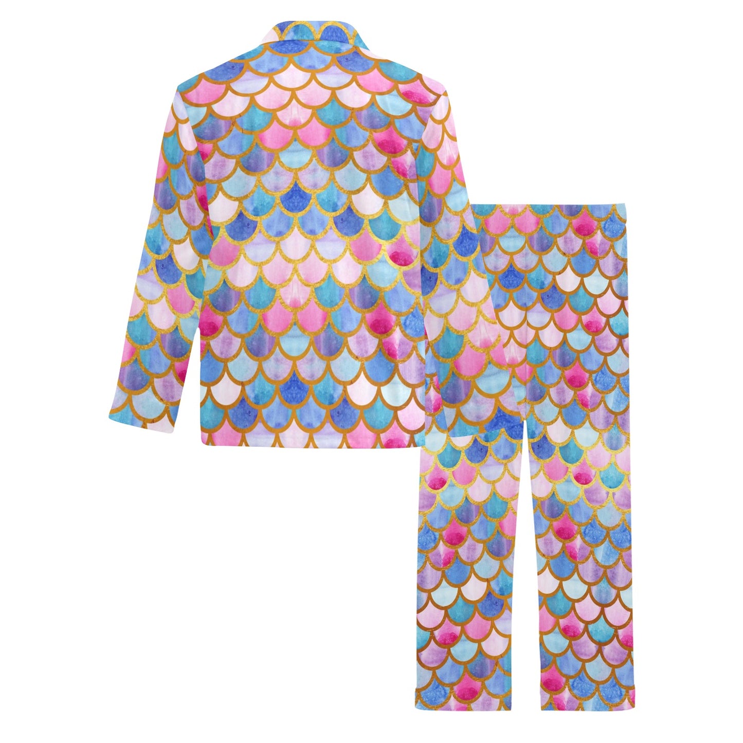 Scales Print Design LKS401 Men's Long Pajama Set