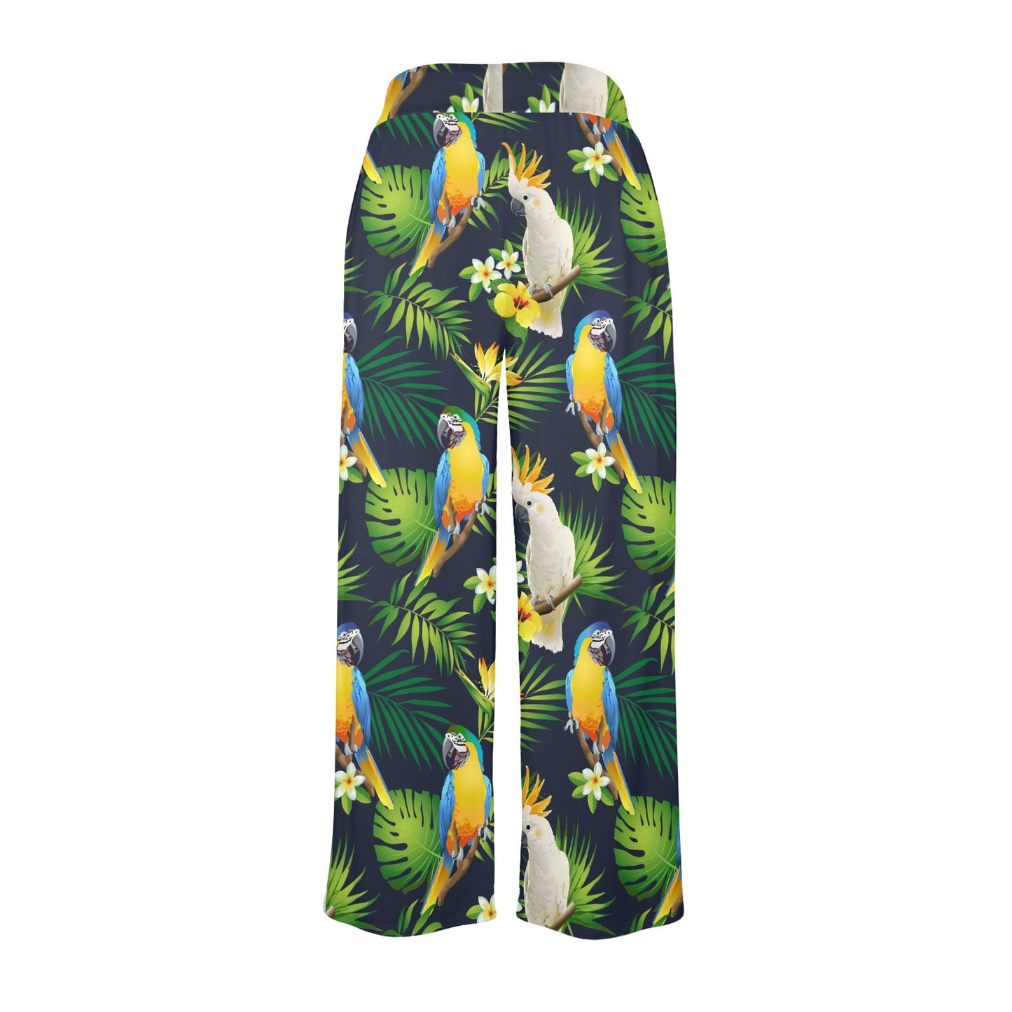 Parrot Pattern Print Design A03 Women's Wide Leg Lounge Pants
