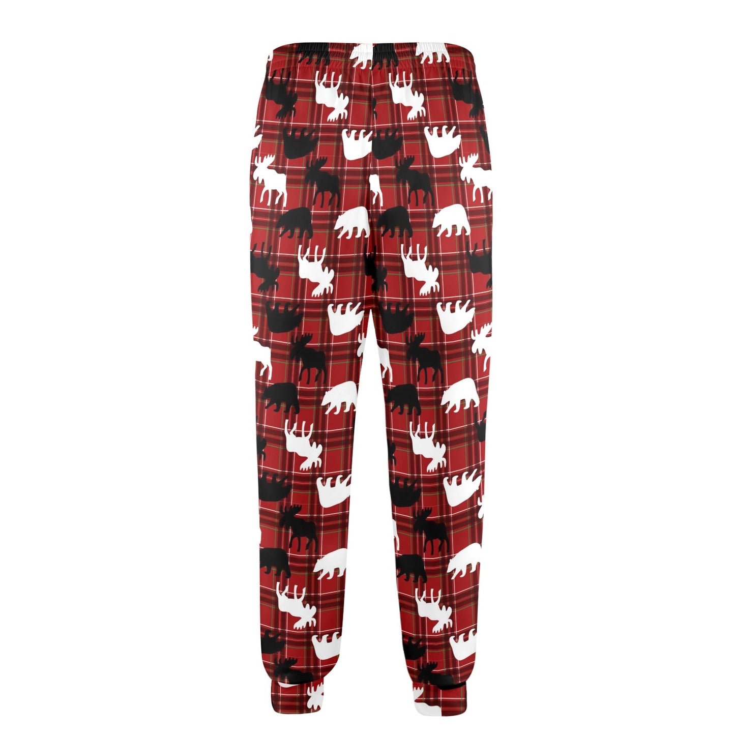 Moose Print Design LKS401 Men's Casual Track Pants