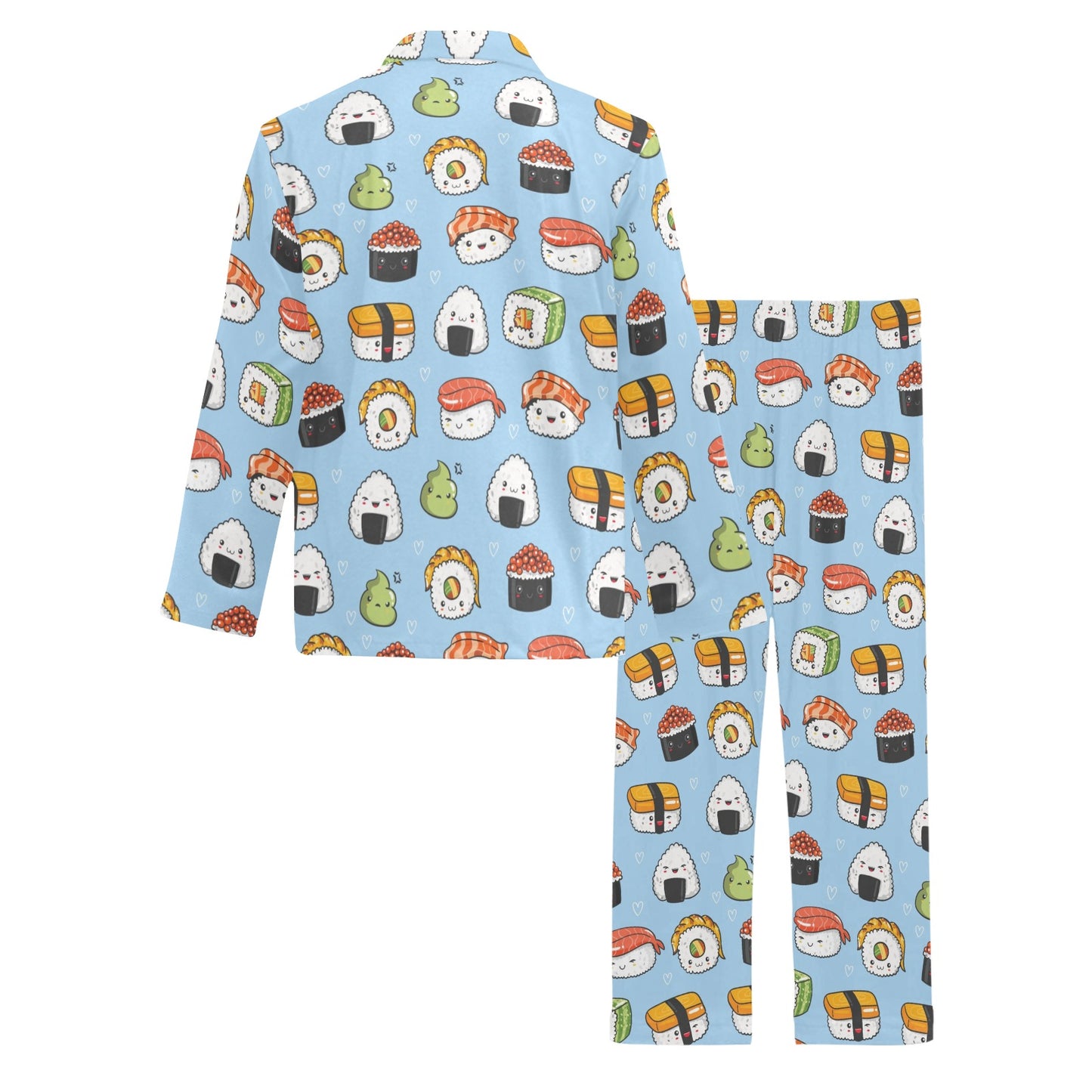 Sushi Print Design LKS303 Men's Long Pajama Set