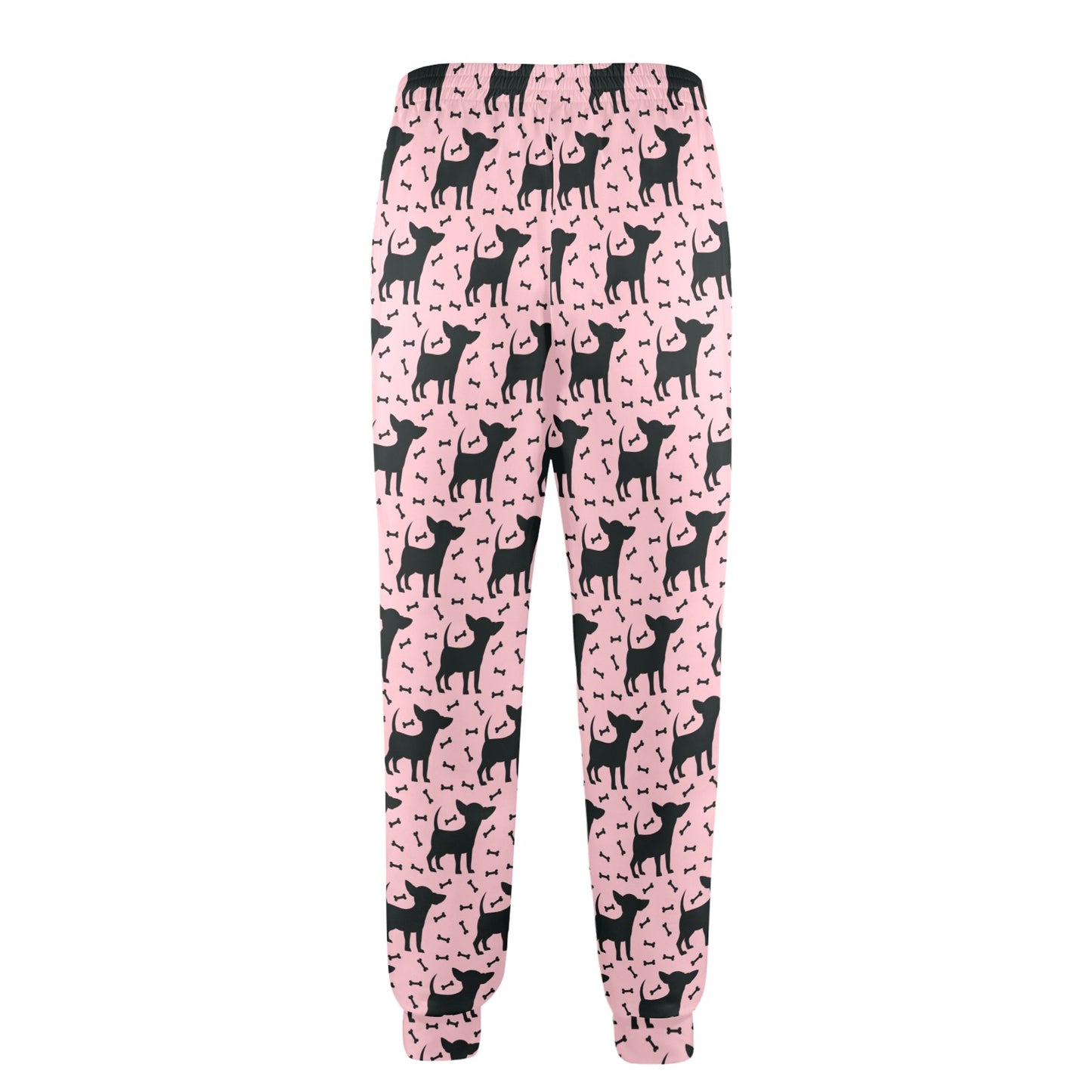 Chihuahua Pink Print Pattern Men's Casual Track Pants