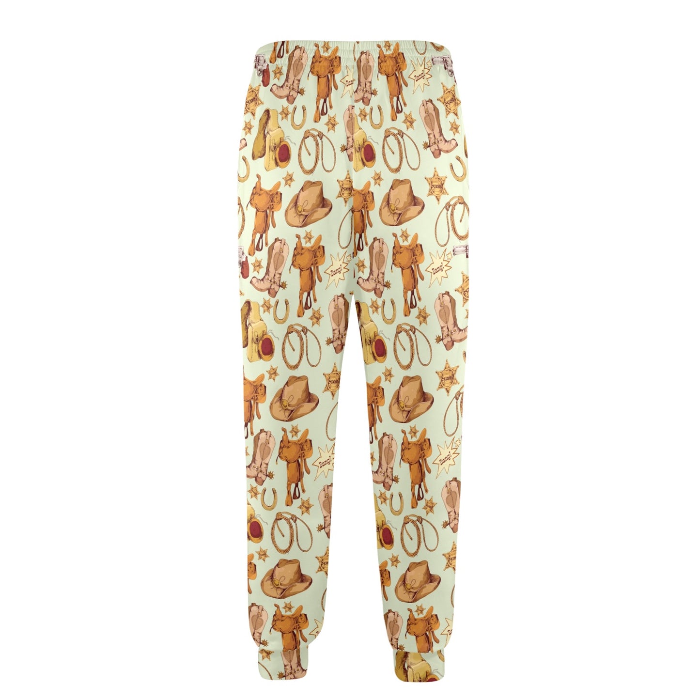 Western Cowboy Design Pattern Men's Casual Track Pants