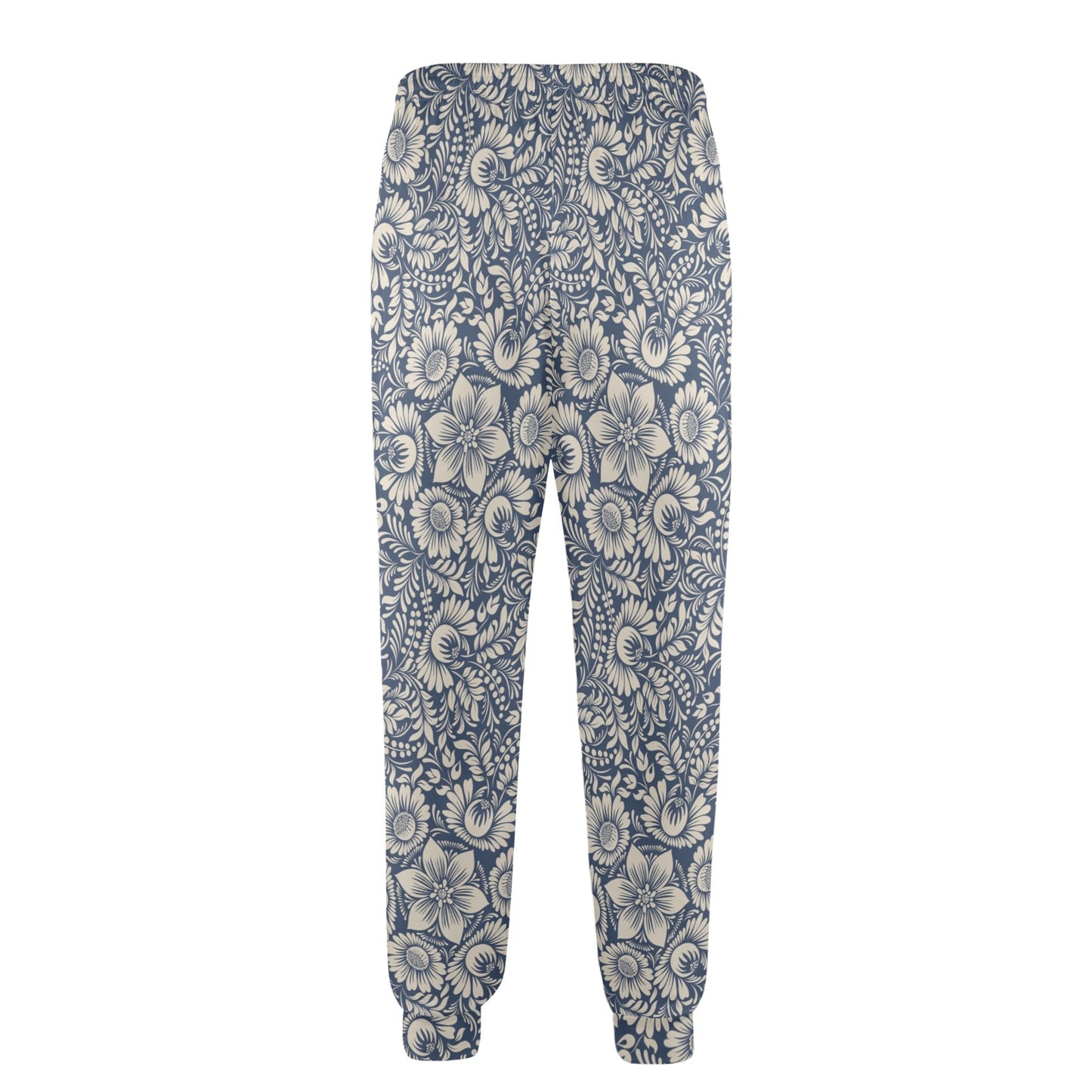 Elegant Floral Print Pattern Men's Casual Track Pants