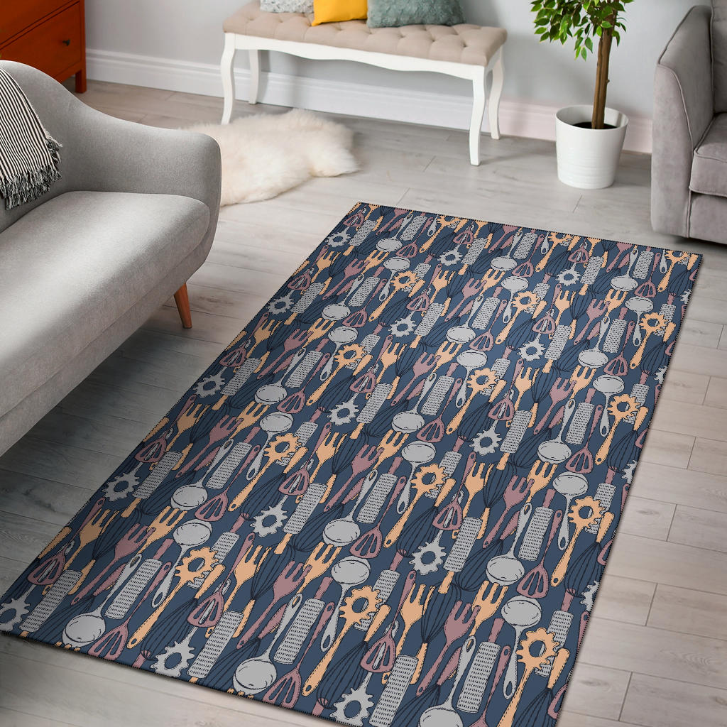 Cooking Kitchen Tools Pattern Print Design 05 Area Rug