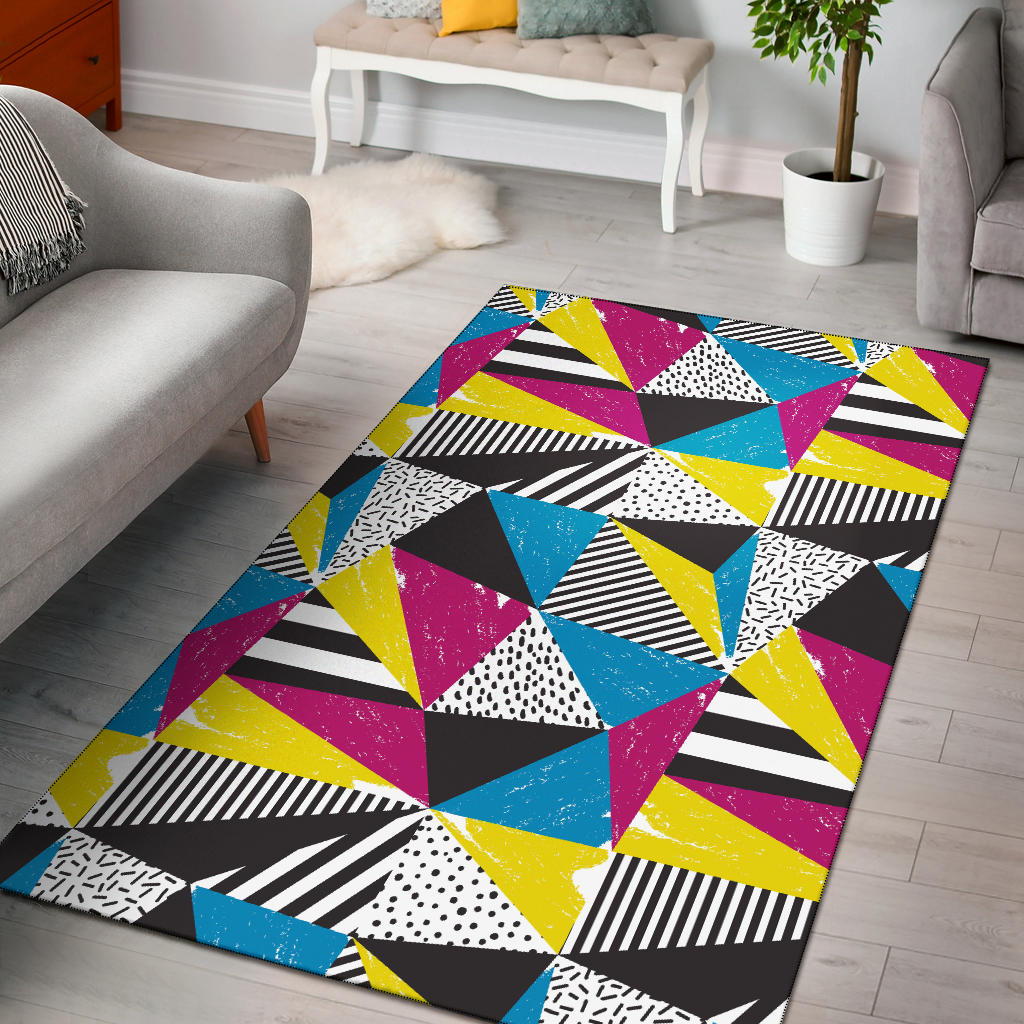80s Pattern Print Design 2 Area Rug