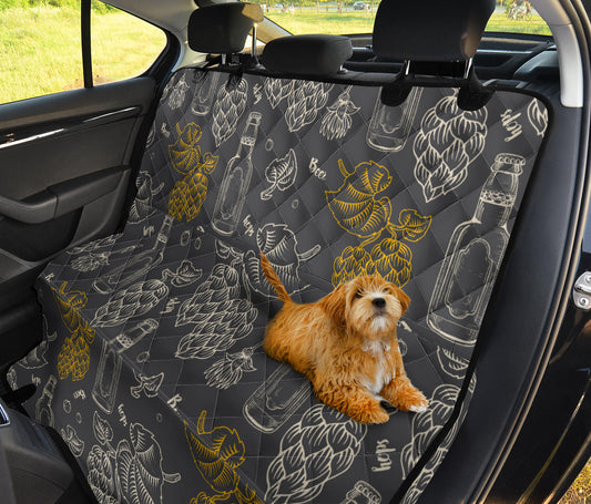 Hope Pattern Print Design 01 Rear Dog Car Seat Cover Hammock