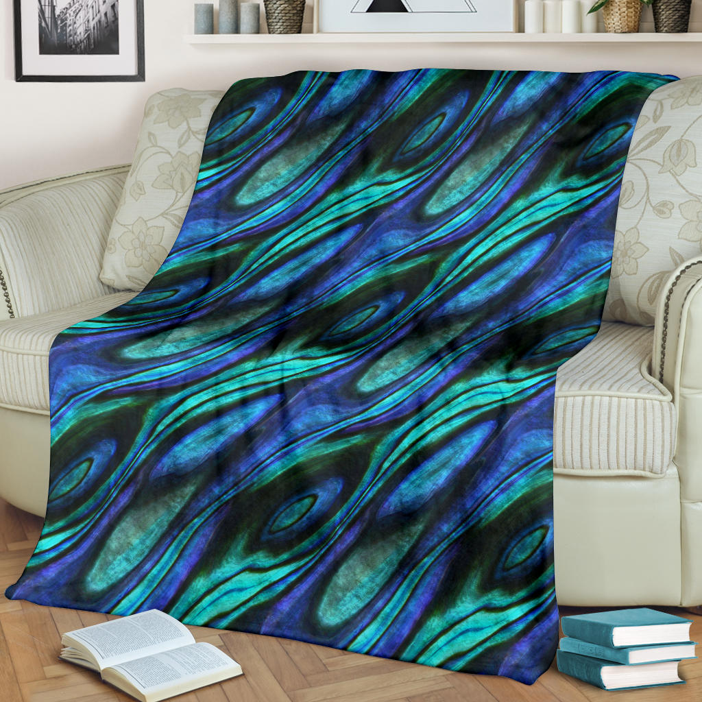 Abalone Pattern Print Design 03 Premium Blanket