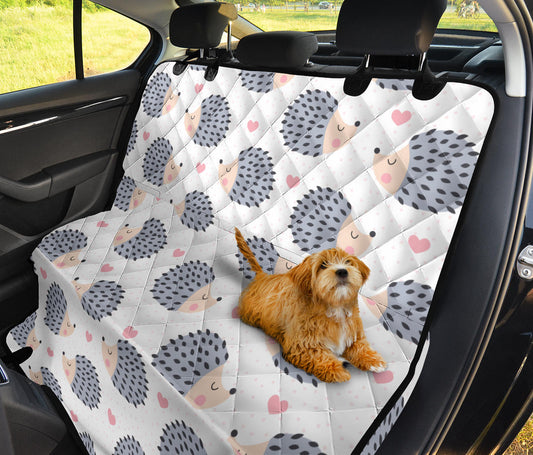 Hedgehog Baby Pattern Print Design 03 Rear Dog Car Seat Cover Hammock