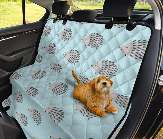 Hedgehog Pattern Print Design 02 Rear Dog Car Seat Cover Hammock