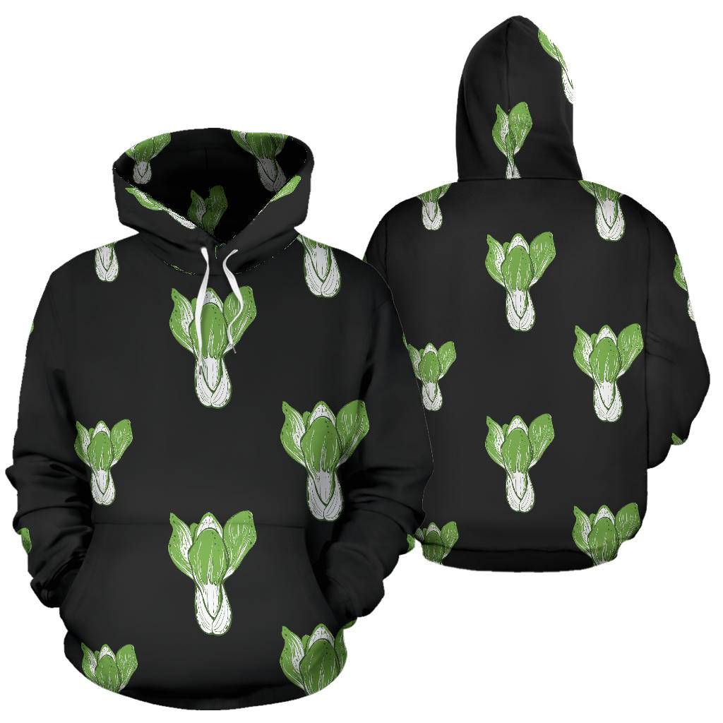Kale Pattern Print Design 02 Pullover Hoodie