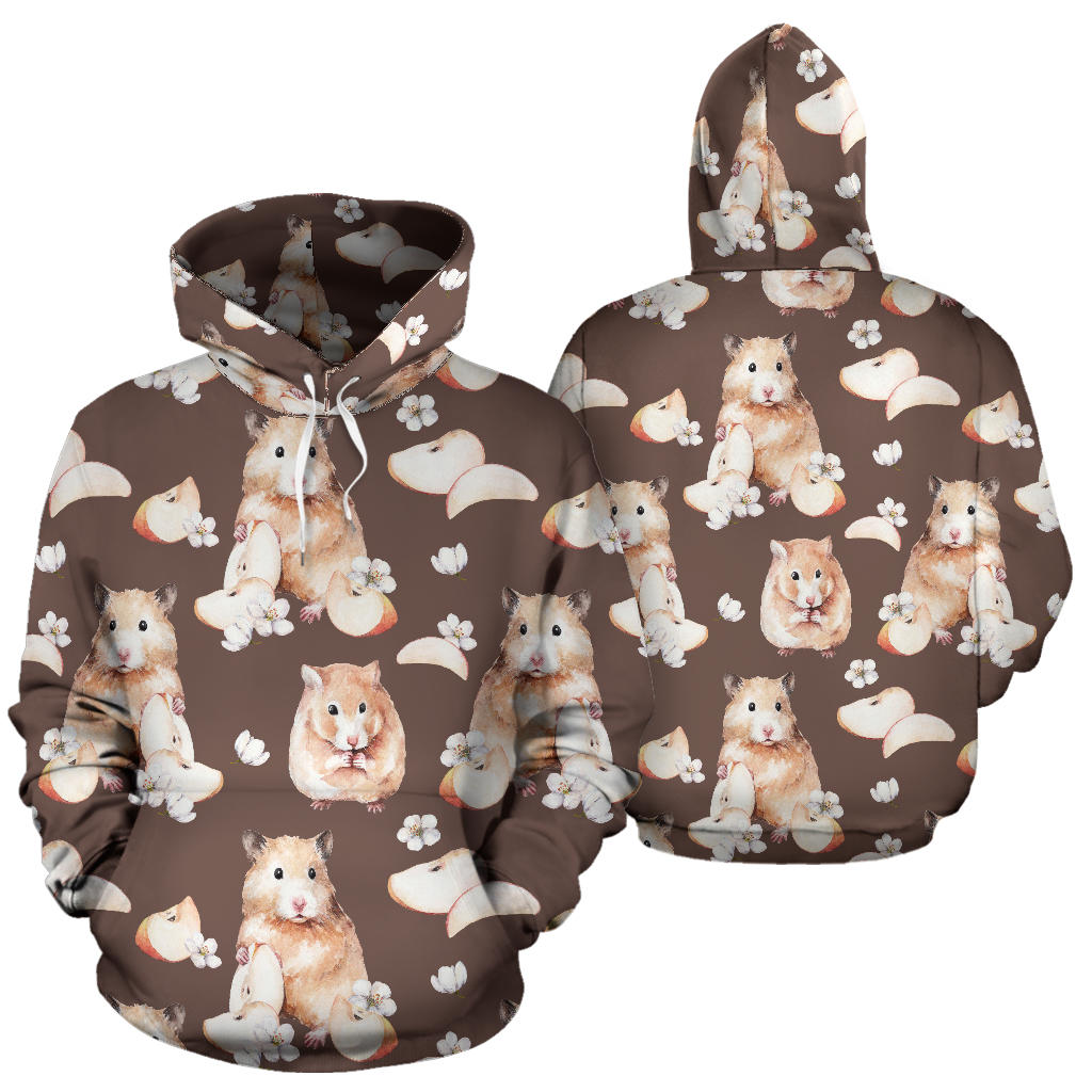 Hamster Pattern Print Design 03 Pullover Hoodie