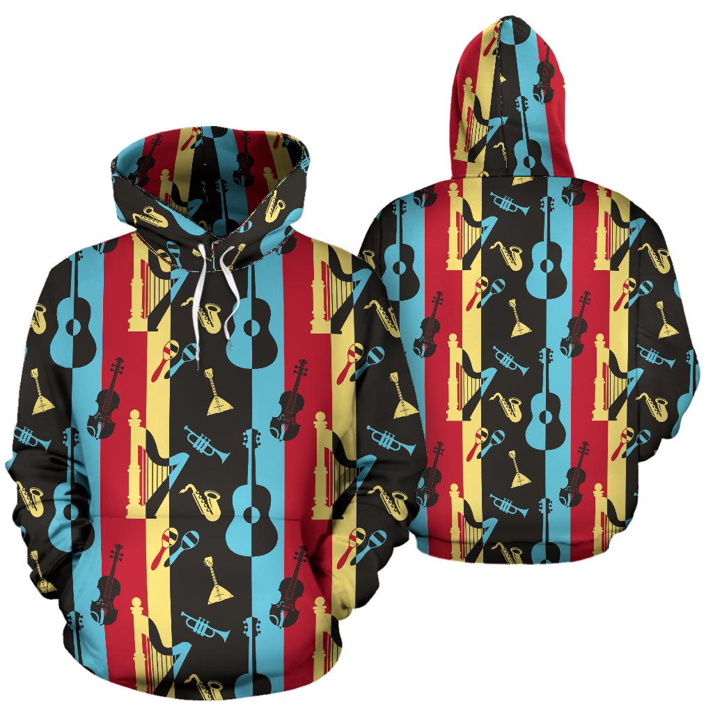 Jazz Pattern Print Design 02 Pullover Hoodie