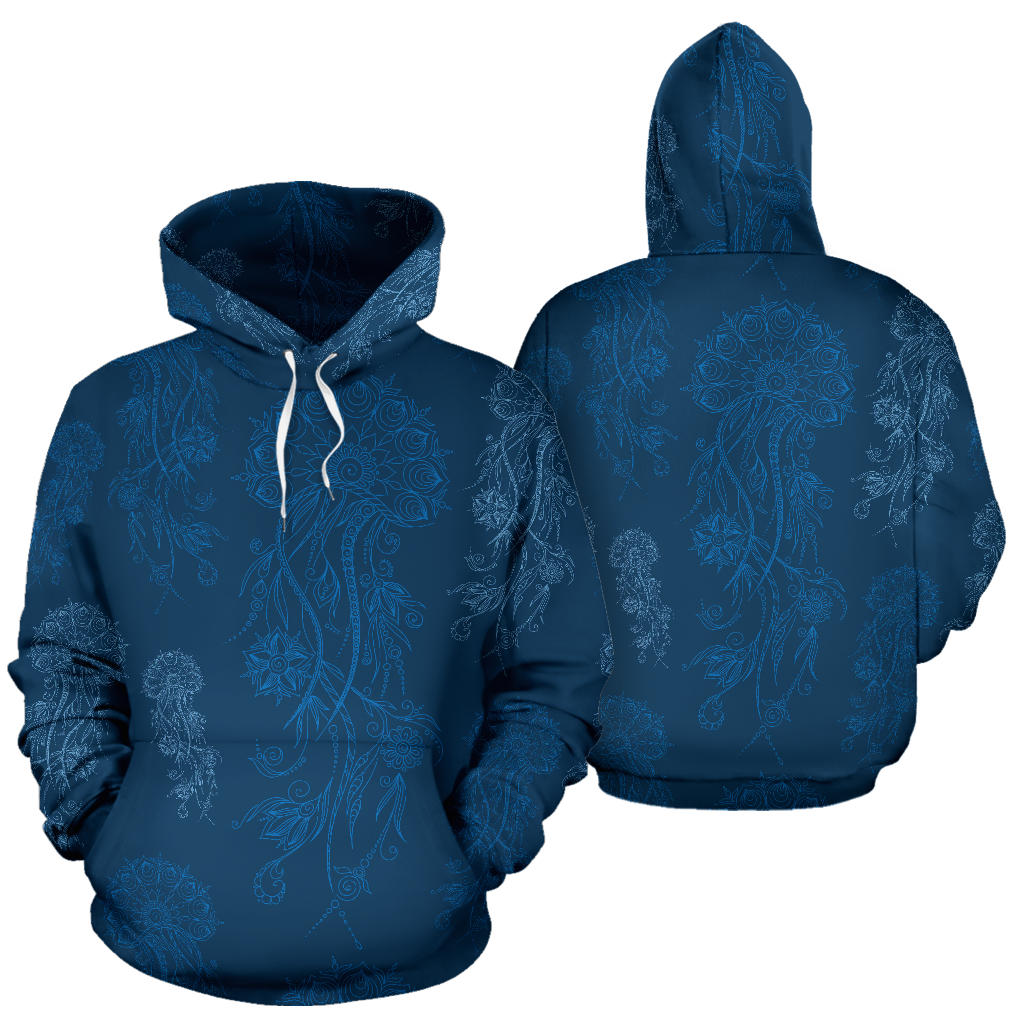 Jellyfish Pattern Print Design 01 Pullover Hoodie