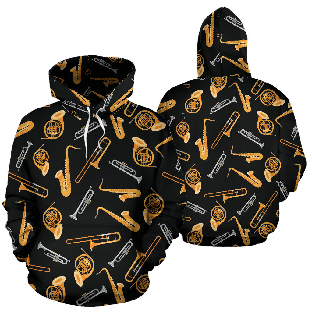 Jazz Pattern Print Design 01 Pullover Hoodie