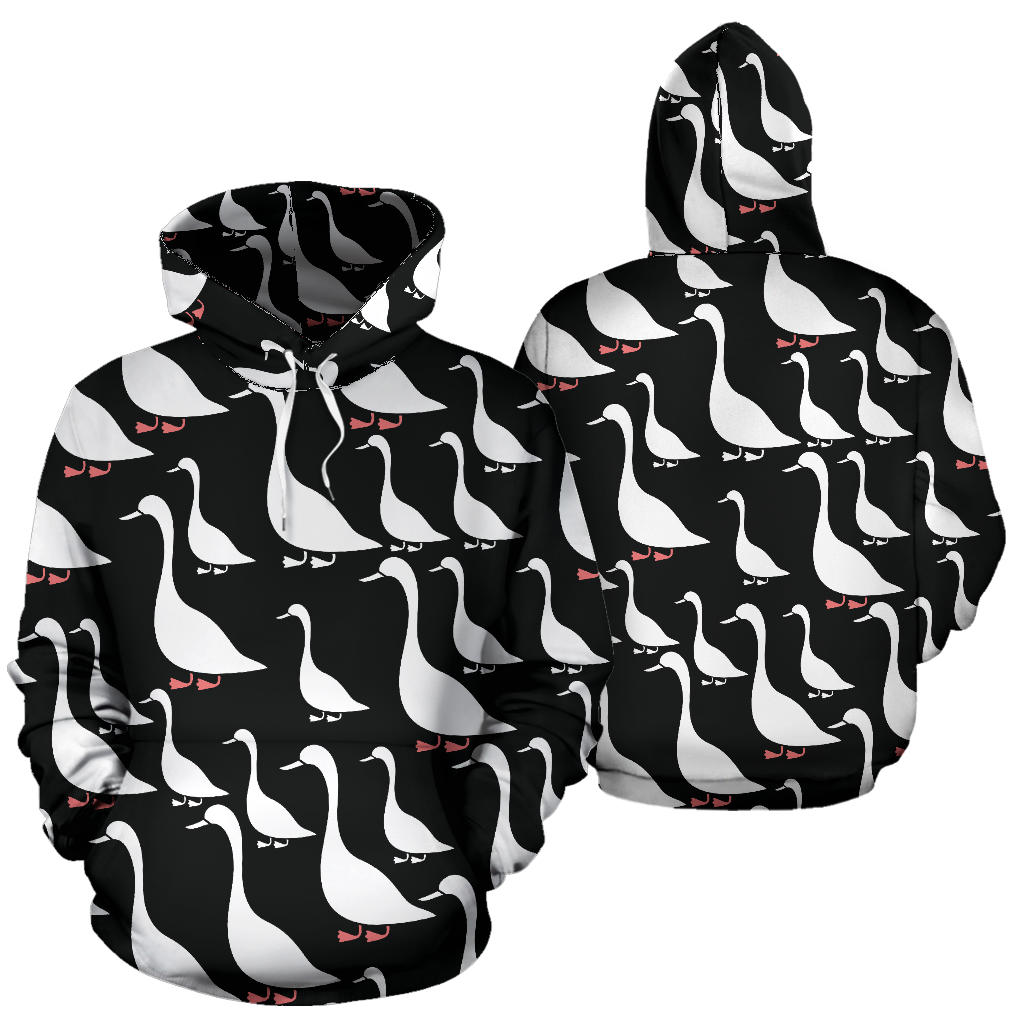 Goose Pattern Print Design 01 Pullover Hoodie