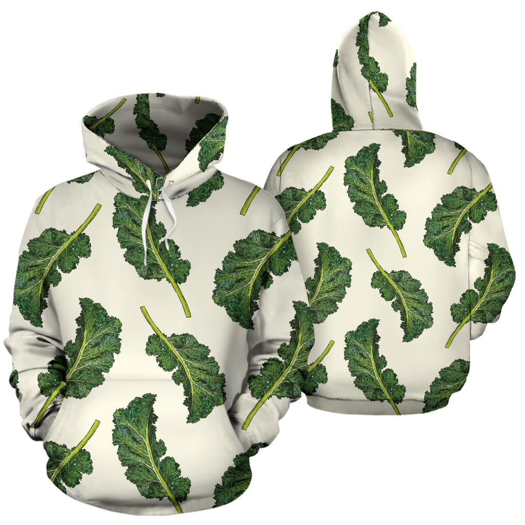 Kale Pattern Print Design 03 Pullover Hoodie