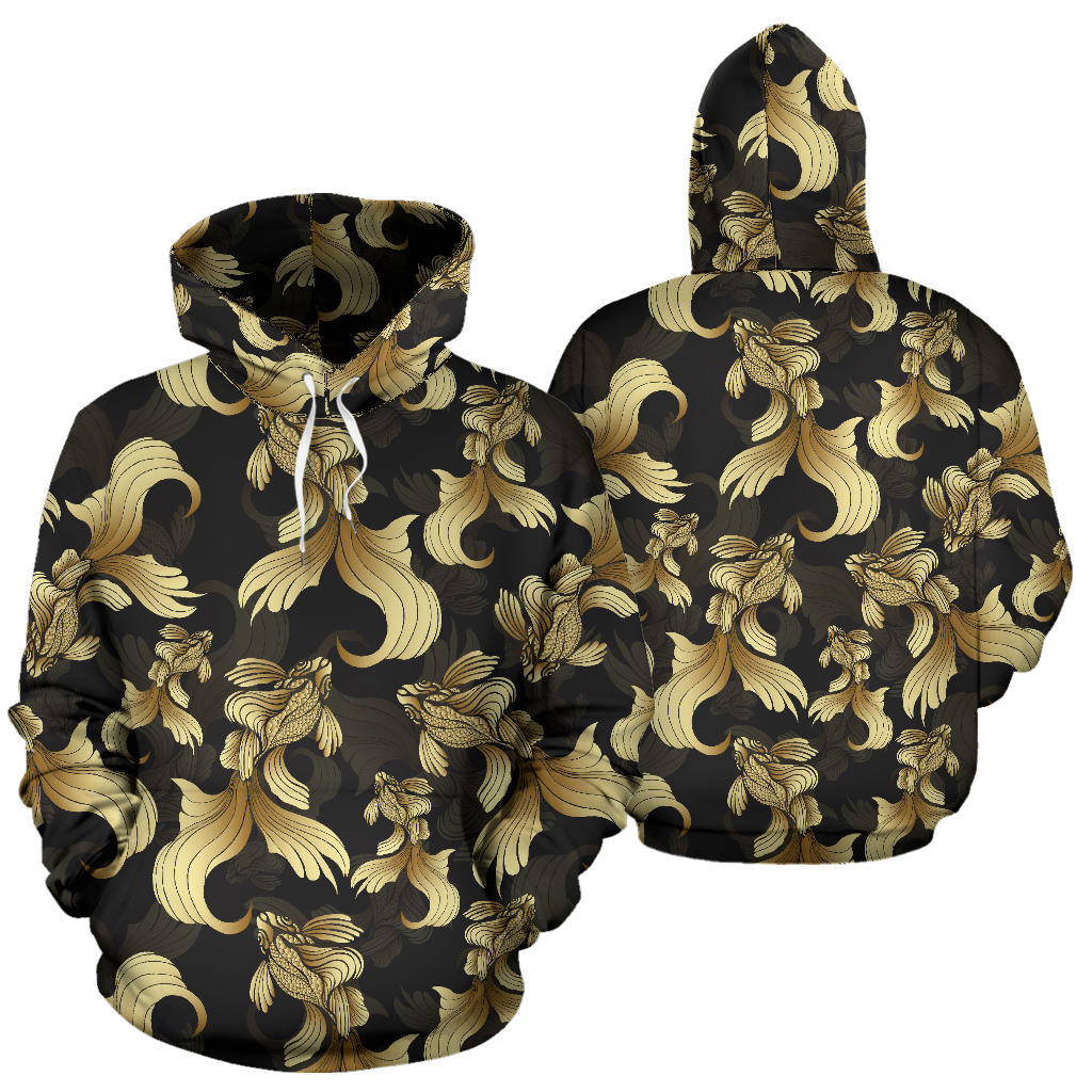 Goldfish Pattern Print Design 02 Pullover Hoodie