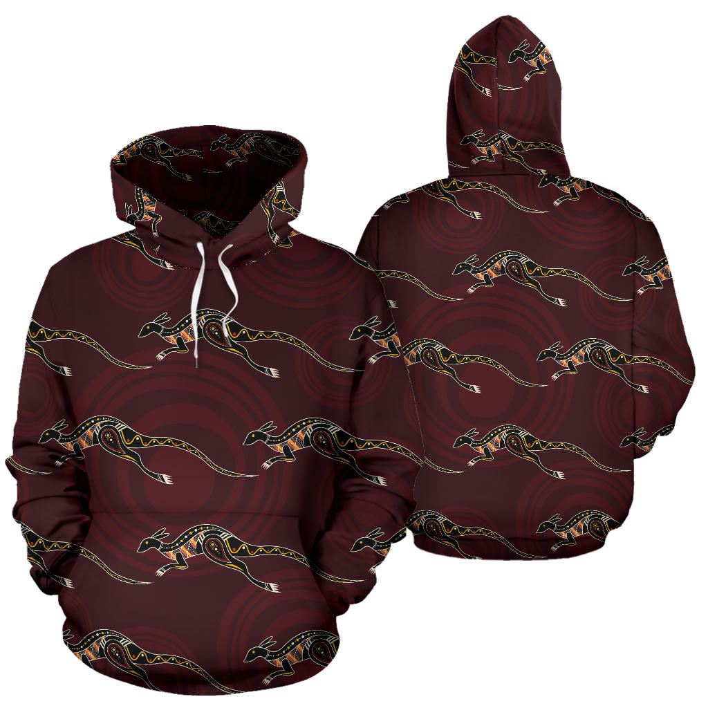 Kangaroos Pattern Print Design 05 Pullover Hoodie