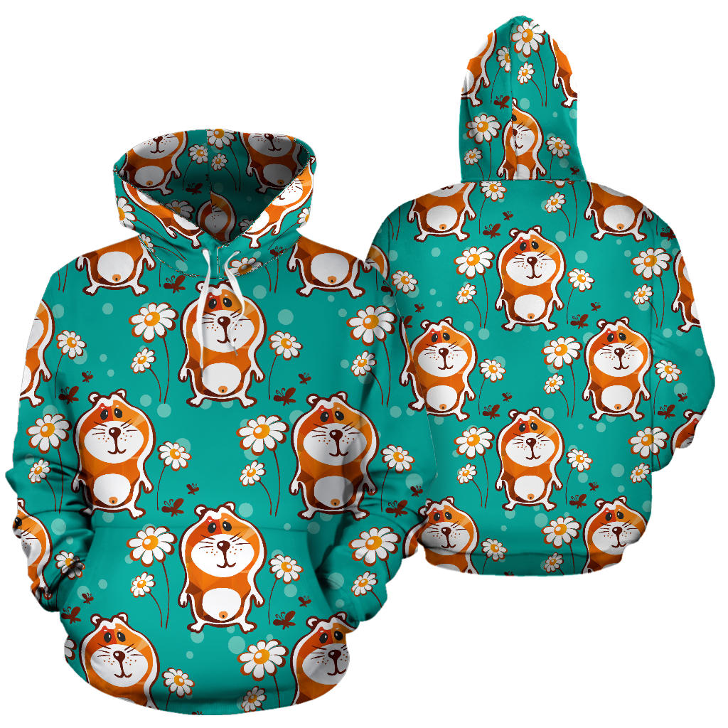 Hamster Pattern Print Design 01 Pullover Hoodie