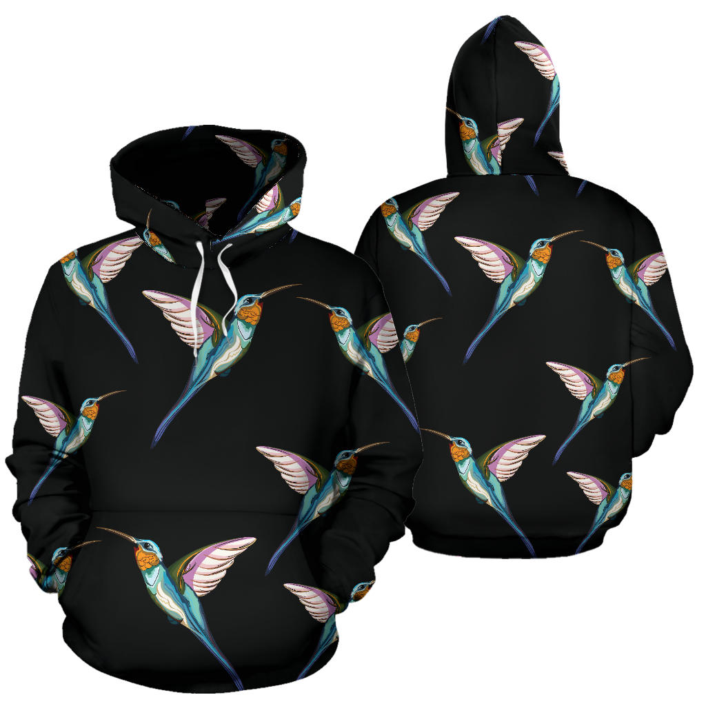 Hummingbird Pattern Print Design 06 Pullover Hoodie