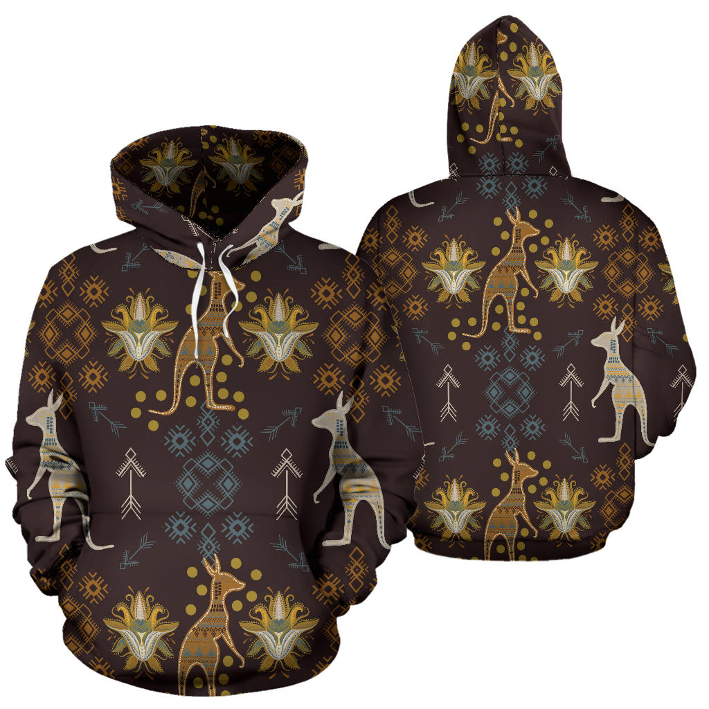 Kangaroos Pattern Print Design 03 Pullover Hoodie