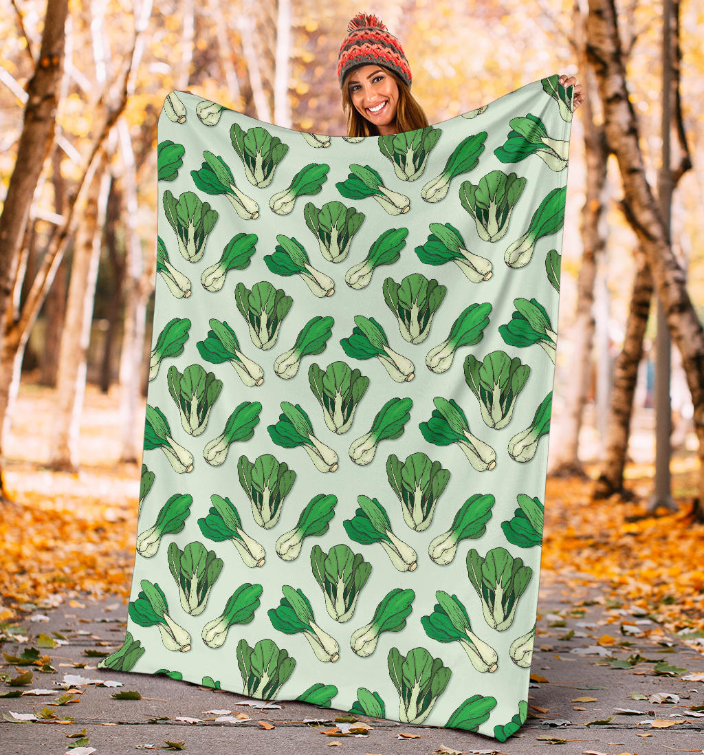 Bok Choy Pattern Print Design 01 Premium Blanket