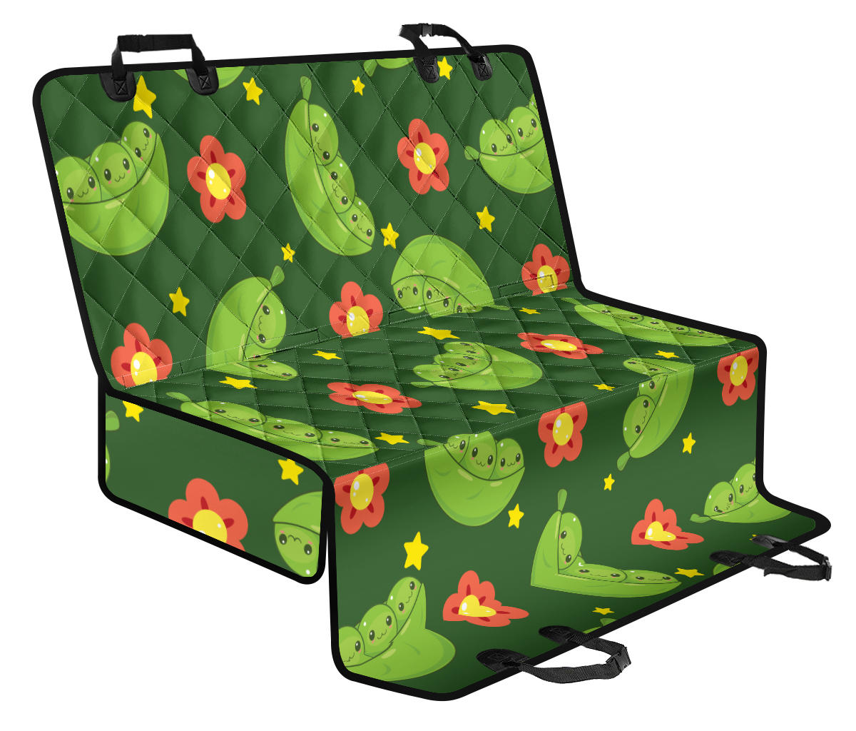 Peas Pattern Print Design A01 Rear Dog Car Seat Cover Hammock
