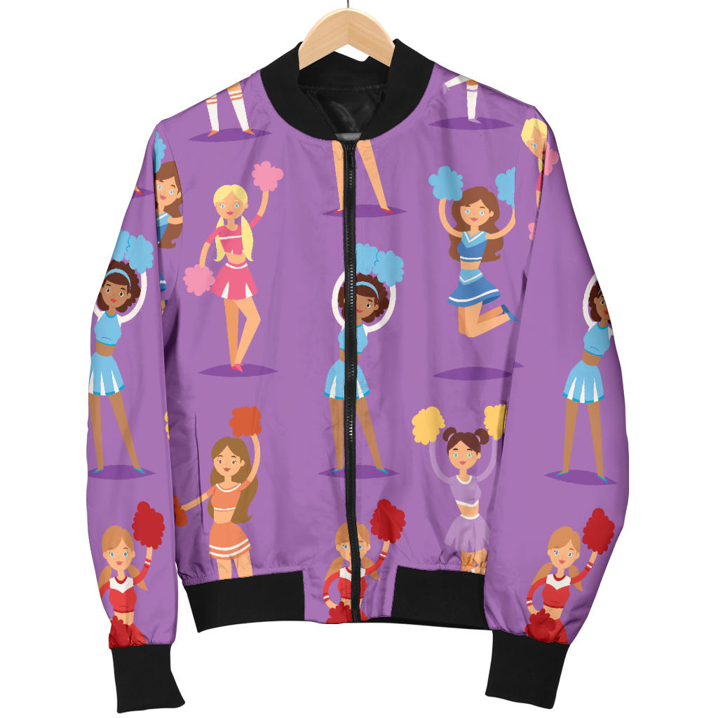 Cheerleader Pattern Print Design 02 Men Bomber Jacket