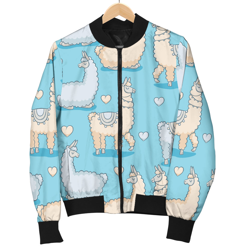 Alpaca Pattern Print Design 06 Men Bomber Jacket