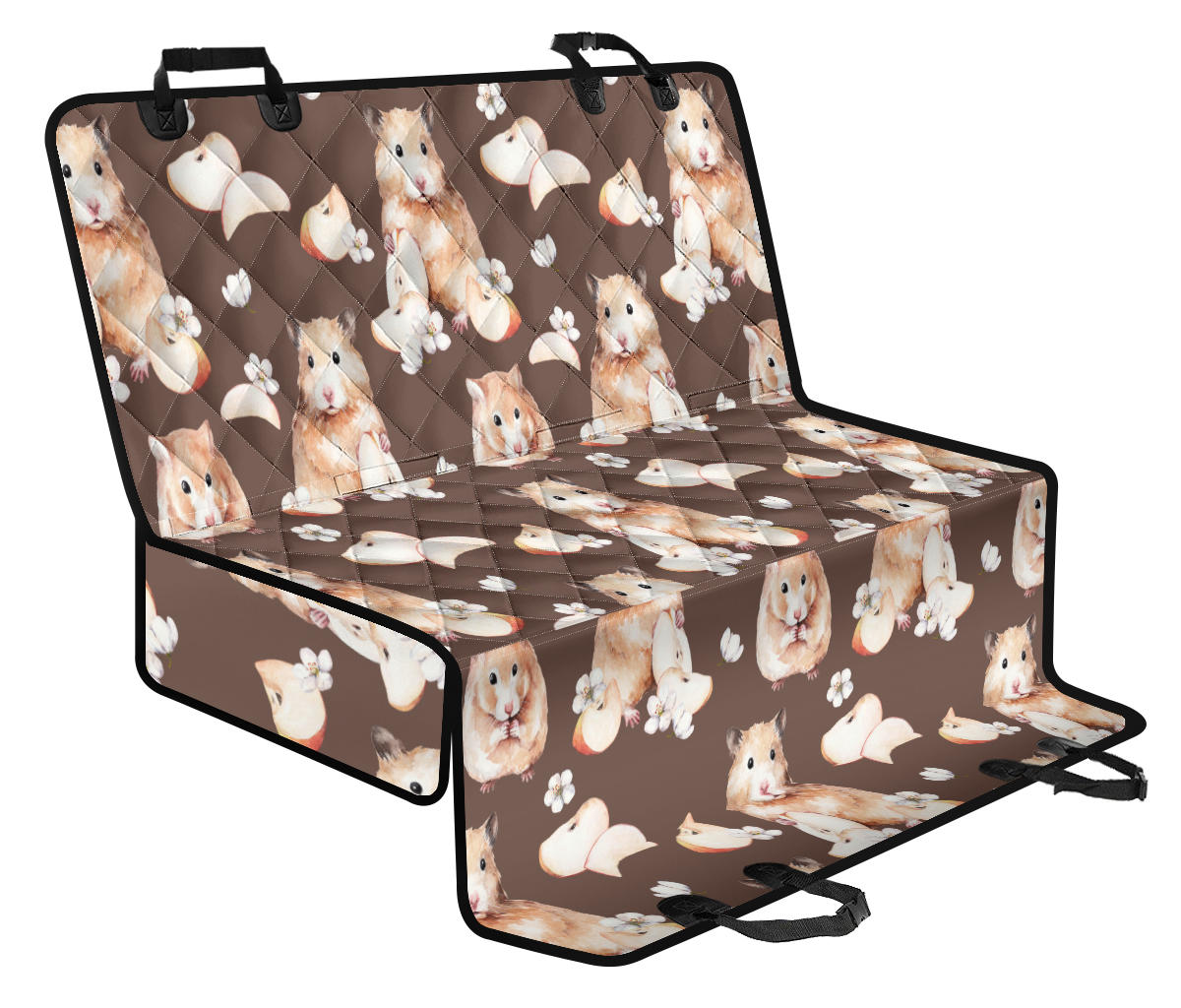 Hamster Pattern Print Design 03 Rear Dog Car Seat Cover Hammock
