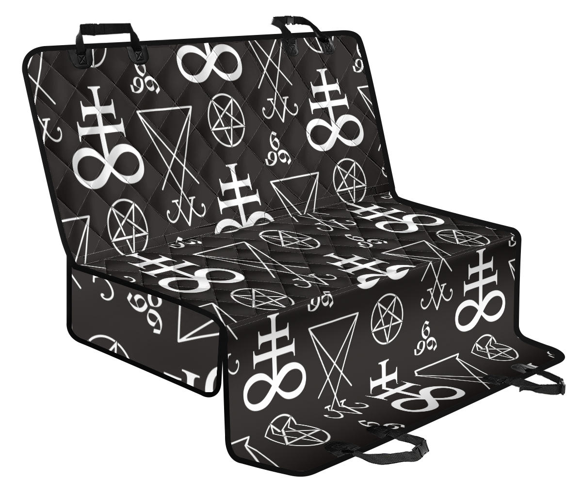 Pentagram Pattern Print Design A04 Rear Dog Car Seat Cover Hammock
