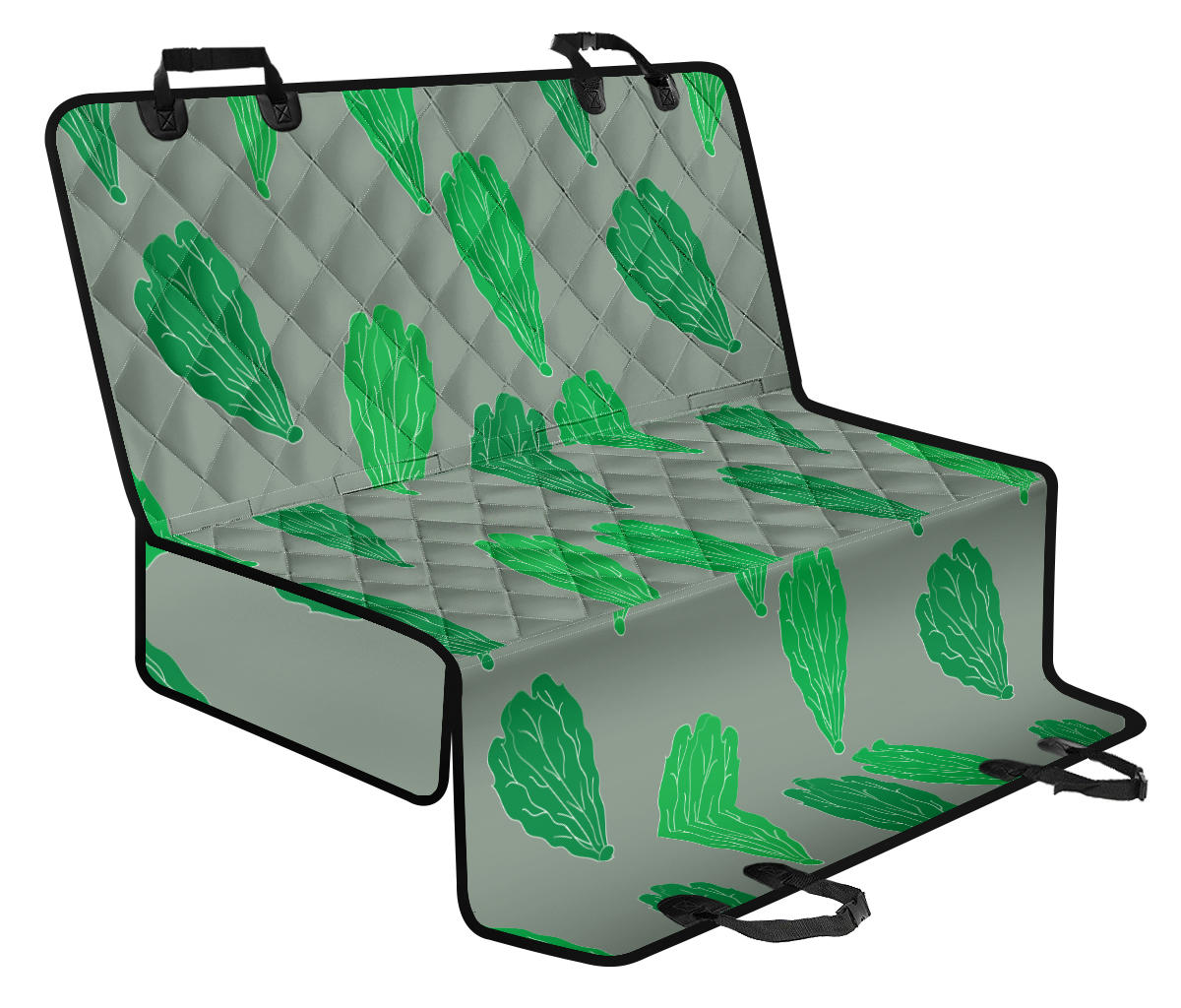 Lettuce Pattern Print Design 02 Rear Dog Car Seat Cover Hammock