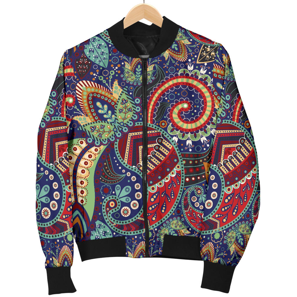 Paisley Boho Pattern Print Design A03 Men Bomber Jacket
