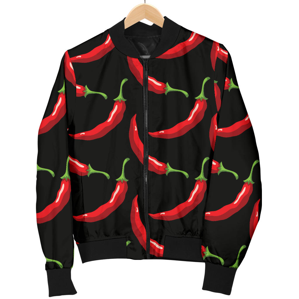 Chilli Pepper Pattern Print Design 01 Men Bomber Jacket