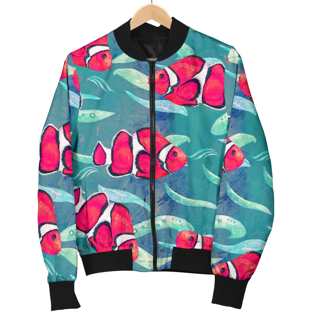 Clownfish Pattern Print Design 02 Men Bomber Jacket