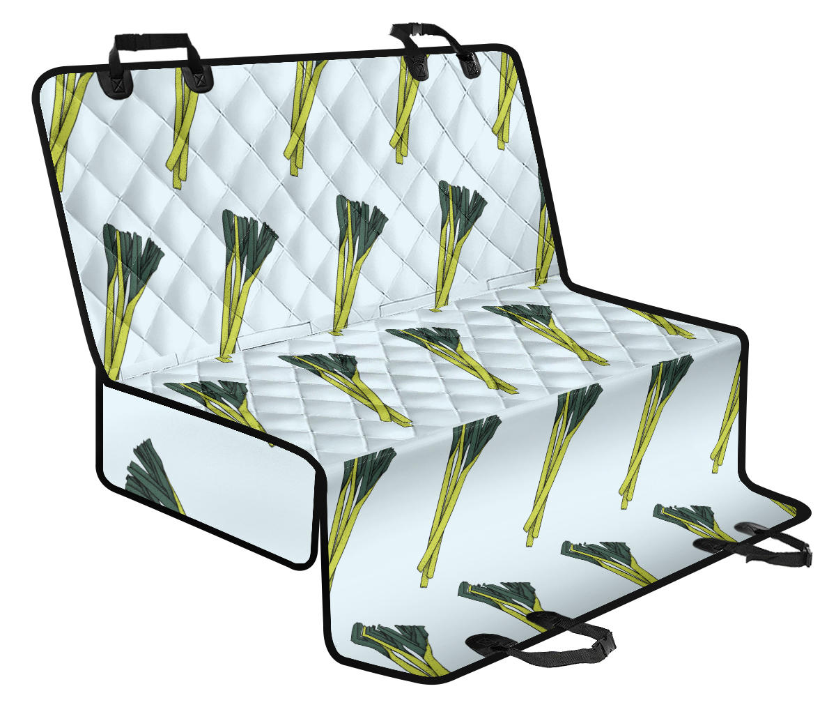 Leek Pattern Print Design 03 Rear Dog Car Seat Cover Hammock