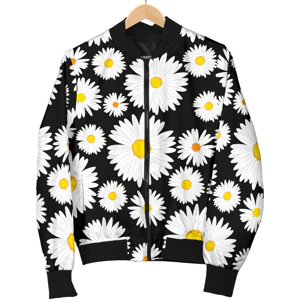 Daisy Pattern Print Design 01 Men Bomber Jacket