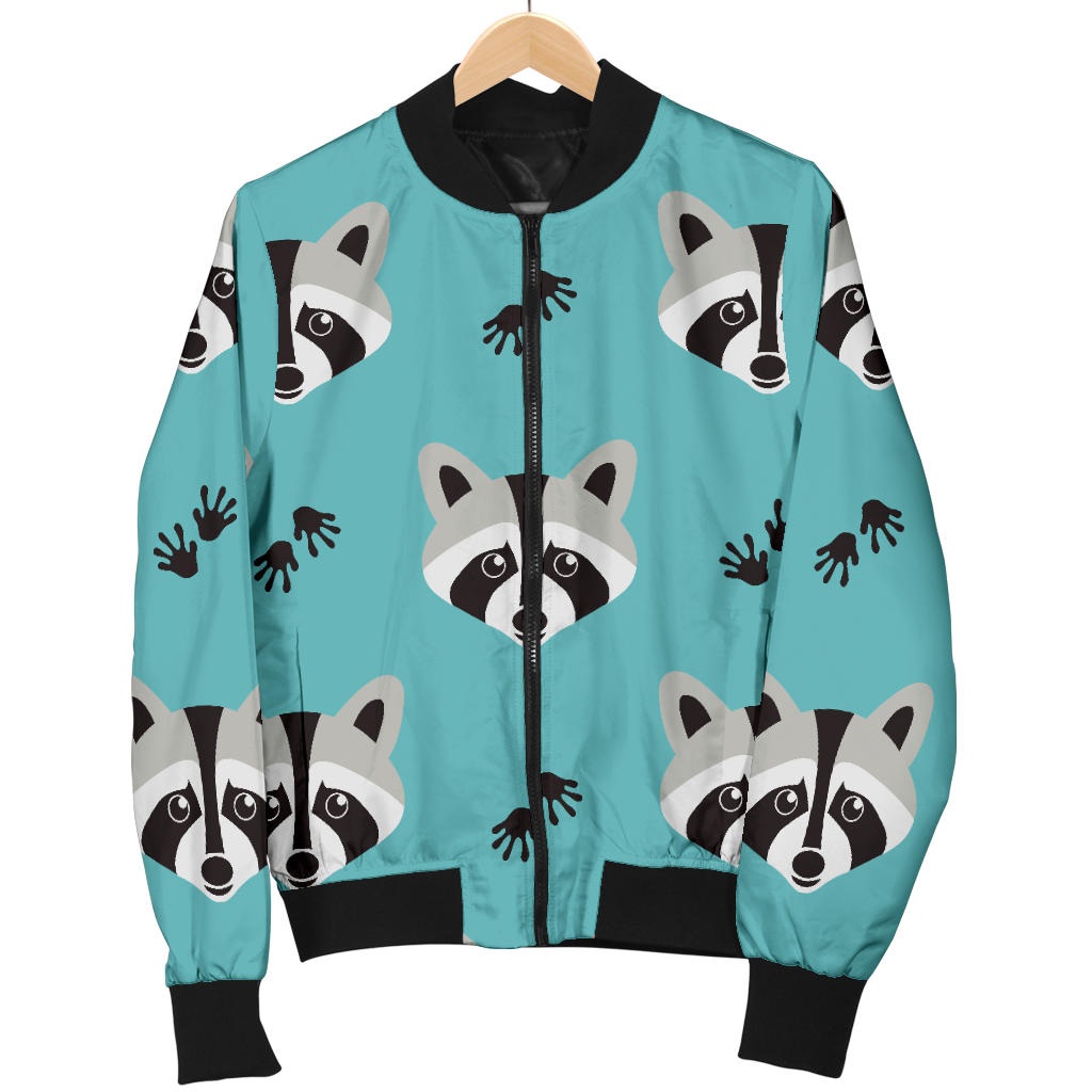 Raccoon Pattern Print Design A01 Men Bomber Jacket