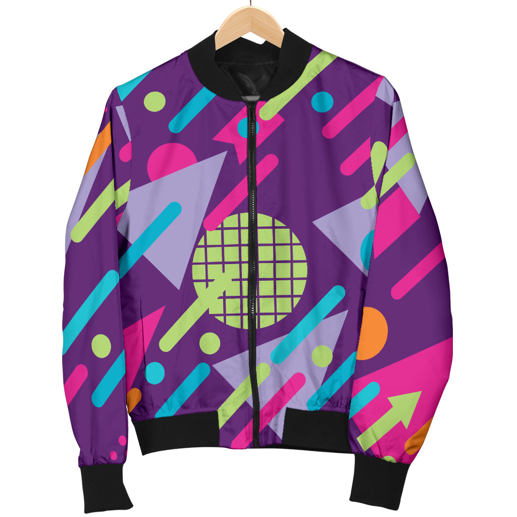 90s Pattern Print Design 4 Men Bomber Jacket