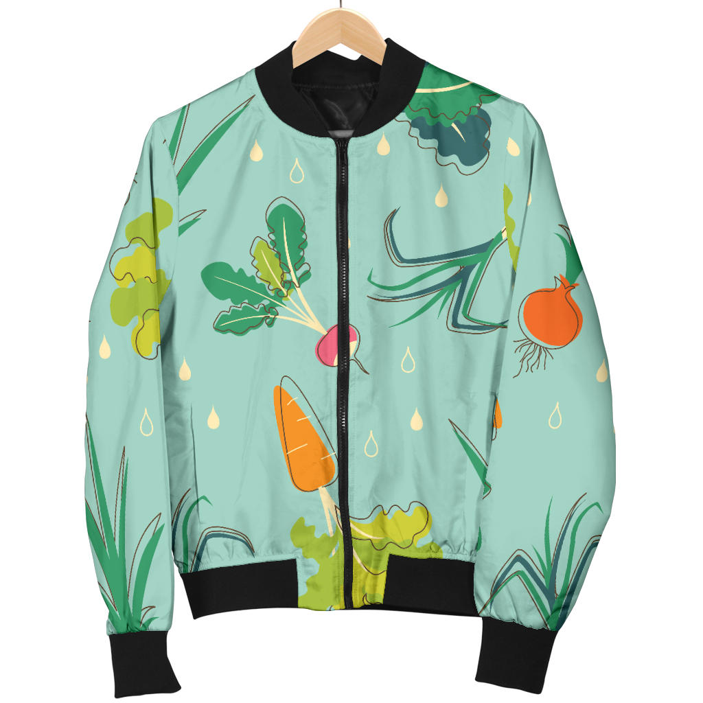 Radish Pattern Print Design A01 Men Bomber Jacket