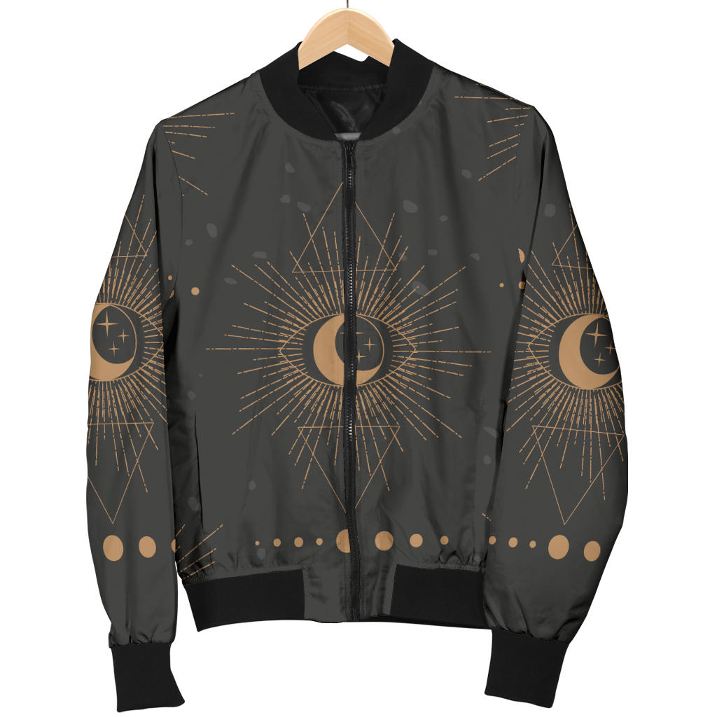 Moon Boho Pattern Print Design 02 Men Bomber Jacket