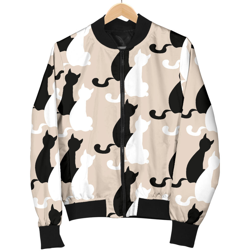 Cat Pattern Print Design 04 Men Bomber Jacket