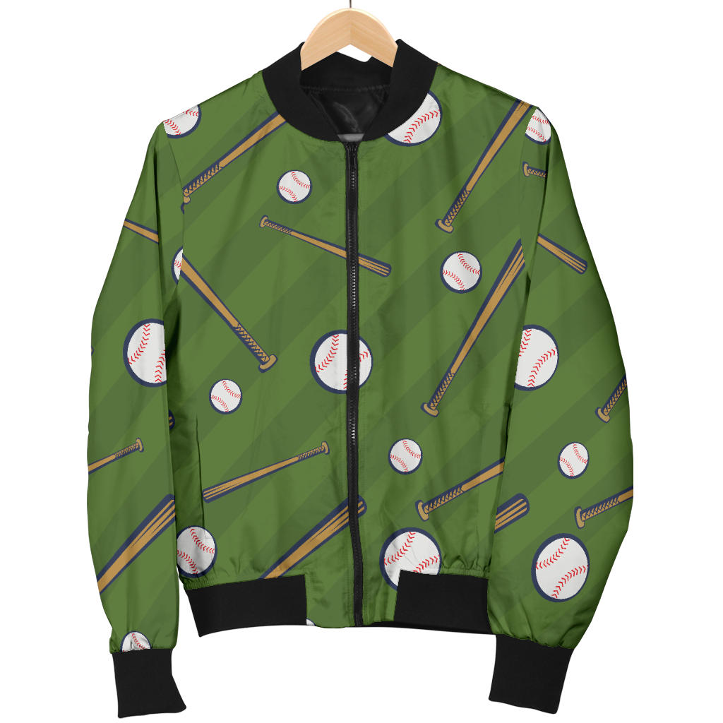Baseball Pattern Print Design 02 Men Bomber Jacket