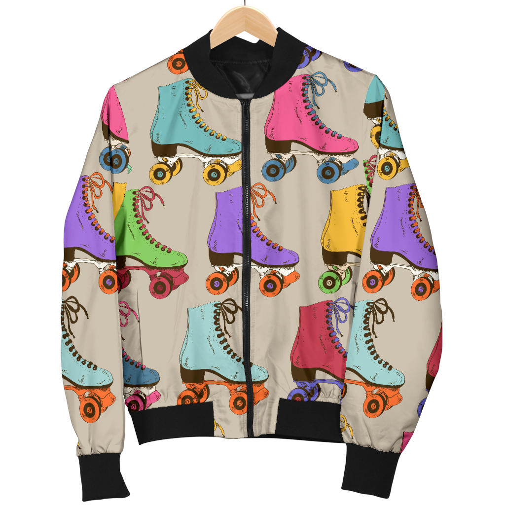 Roller skate Pattern Print Design A01 Men Bomber Jacket